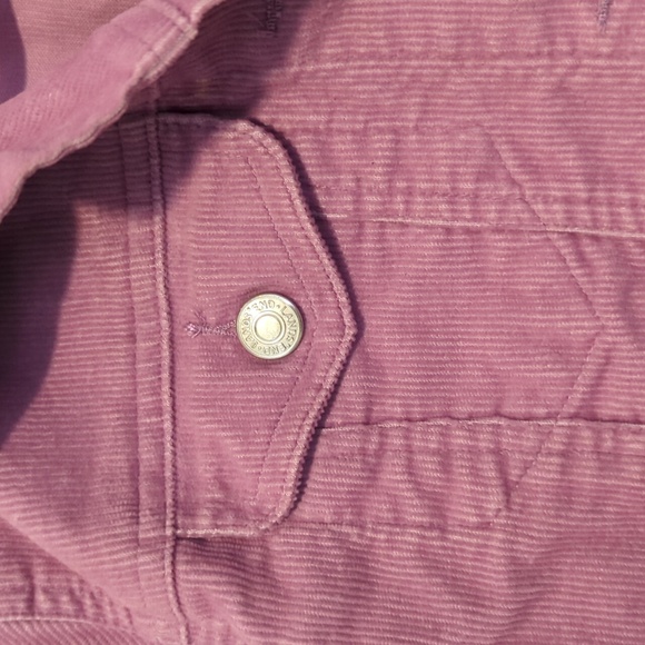 Land's End Bright Pink Corduroy Button Front Jacket Barbie Bubble Gum Small S - Picture 5 of 10